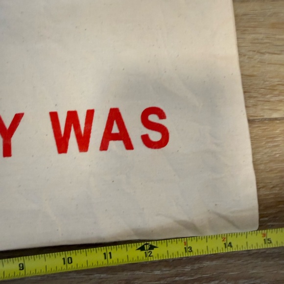 Johnny Was Canvas Tote Bag Red Logo Reusable Shopper Eco Cotton - Picture 6 of 6